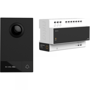 Videokit, 2-draads, met controller en buitenpost, voor opbouw, 1 beldrukknop