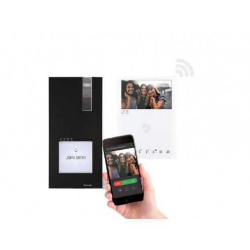 8451V/BLACK-Comelit Quadra kit mini handsfree 2-draads met wifi - BLACK-Comelit