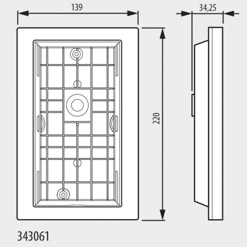 343061-BTcino Inbouwkader voor Linea 3000-BTicino